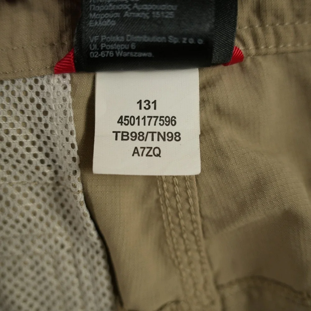 The North Face Cargo Shorts Mens Size 41 Beige Nylon Ripstop‎ Hiking Outdoor Zip